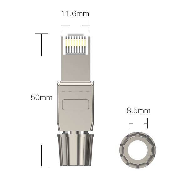 Hạt mạng, Đầu bấm mạng cat7, không dùng kìm, chụp bắt vít